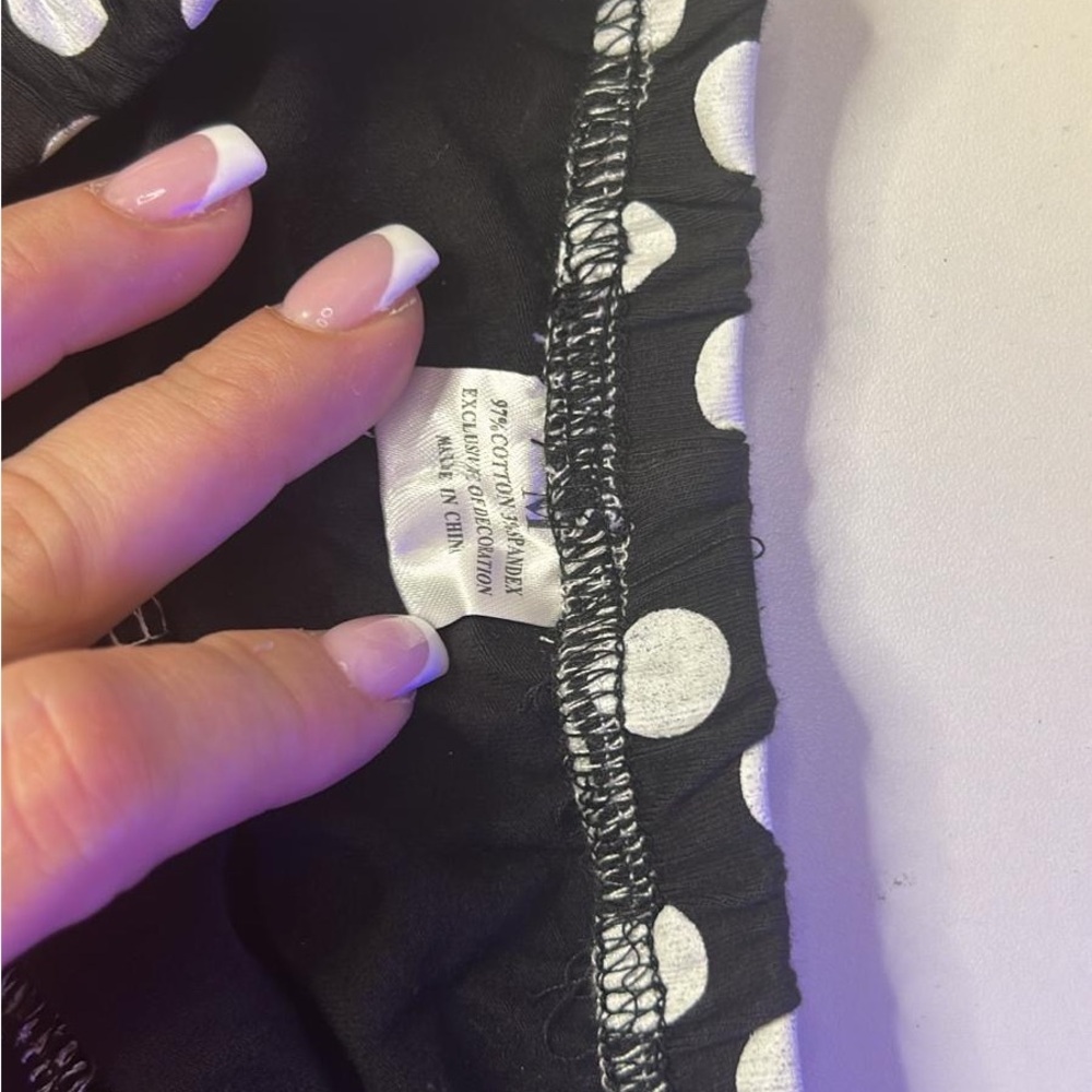 Black and White Polka Dot Garment